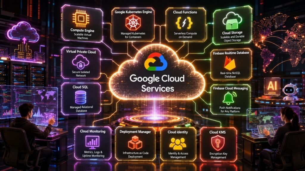 Google Cloud Platform services supporting scalable, secure, and intelligent applications