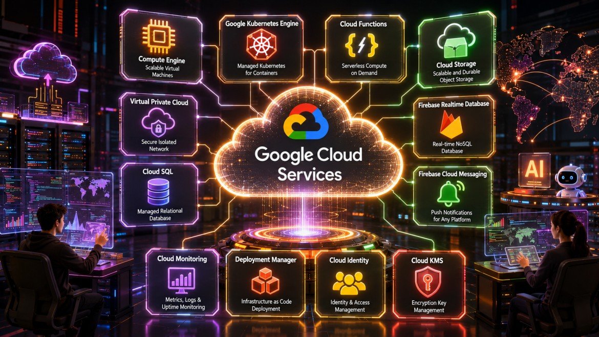 Google Cloud Platform services supporting scalable, secure, and intelligent applications